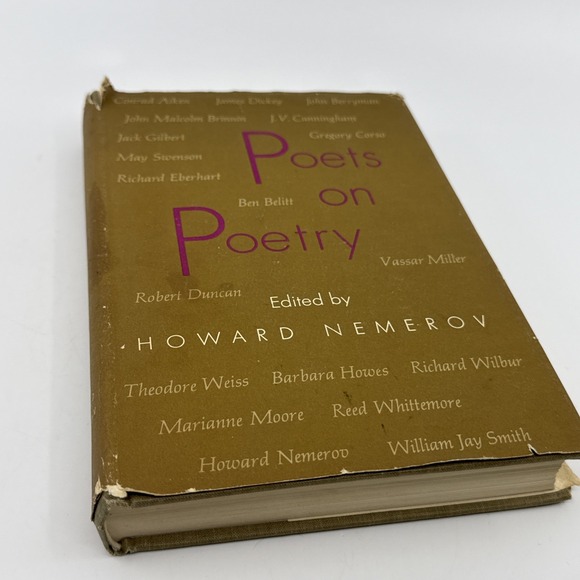 Other - Poets on Poetry Howard Nemerov 1966 Hardcover Book Dust Jacket